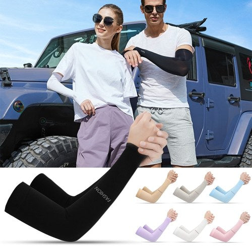 1 Pair Cooling Arm Sleeves UV Protective Absorbent Arm Cover