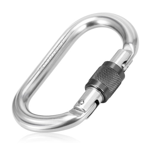 25KN Srew Locking Gate Carabiner Heavy Duty D Shape Twist Locking Carabiner