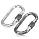 25KN Srew Locking Gate Carabiner الثقيلة D شكل تويست قفل Carabiner