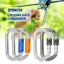 25KN Srew Locking Gate Carabiner الثقيلة D شكل تويست قفل Carabiner