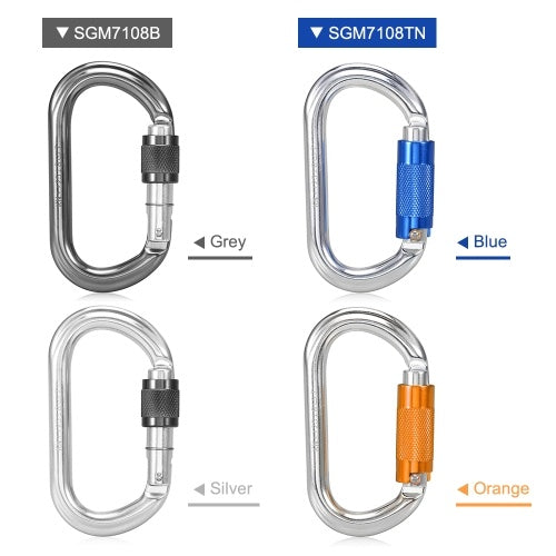 25KN Srew Locking Gate Carabiner Heavy Duty D Shape Twist Locking Carabiner