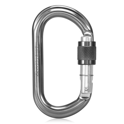 25KN Srew Locking Gate Carabiner الثقيلة D شكل تويست قفل Carabiner