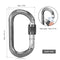 25KN Srew Locking Gate Carabiner Heavy Duty D Shape Twist Locking Carabiner