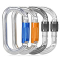 25KN Srew Locking Gate Carabiner Heavy Duty D Shape Twist Locking Carabiner