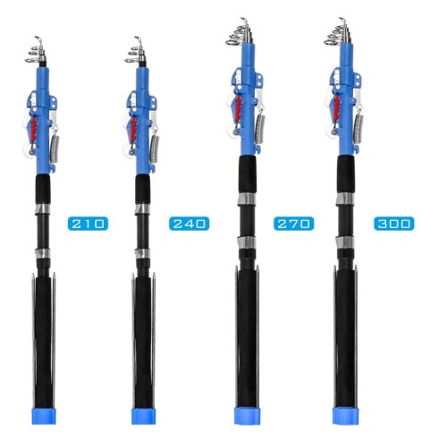 2.1m/2.4m/2.7m/3.0m Adjustable Automatic Fishing Rod