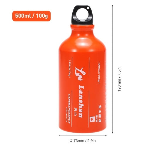 500ml Gasoline Fuel Bottle Petrol Kerosene Alcohol Liquid Gas Tank