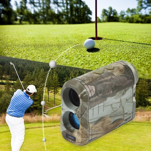 600M Golf Rangefinder 6X Distance Meter Speed Tester