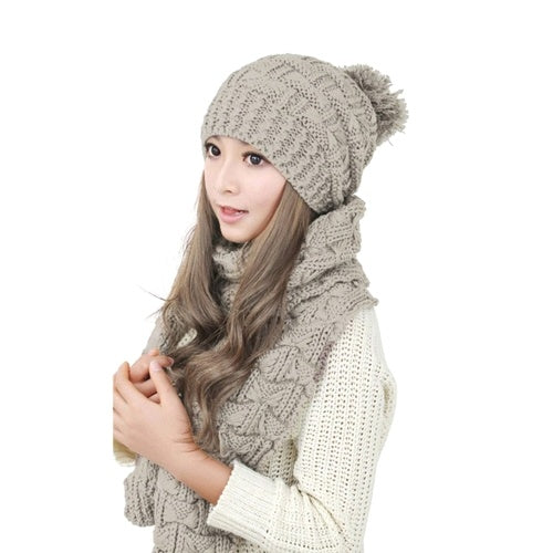 Sweater Scarf and Hat Set