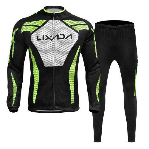 Lixada Men's Winter Long Sleeve Cycling Jersey Set