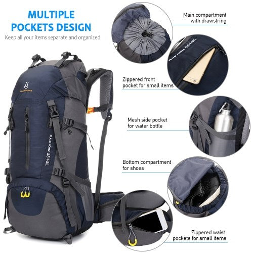 60L Hiking Backpack Water-resistant