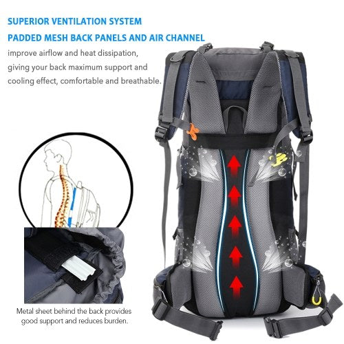 60L Hiking Backpack Water-resistant