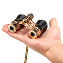 3x25 Opera Glasses Lens Retro Metal Body Mini Theater Binoculars