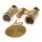 3x25 Opera Glasses Lens Retro Metal Body Mini Theater Binoculars