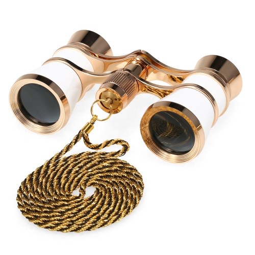 3x25 Opera Glasses Lens Retro Metal Body Mini Theater Binoculars