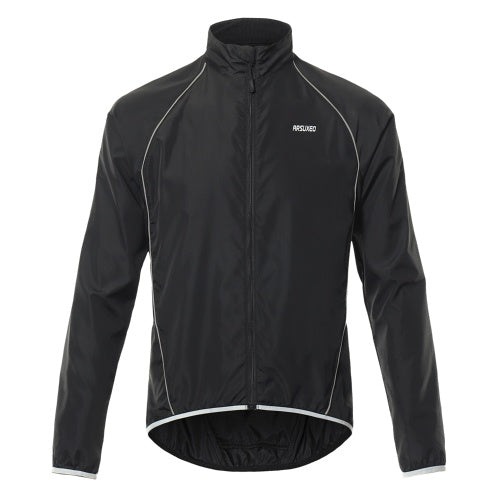 Men Reflective Cycling Jacket Breathable Long Sleeve Bicycle Jersey Wind Coat Vest Outdoor Sportswear