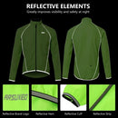 Men Reflective Cycling Jacket Breathable Long Sleeve Bicycle Jersey Wind Coat Vest Outdoor Sportswear