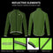 Men Reflective Cycling Jacket Breathable Long Sleeve Bicycle Jersey Wind Coat Vest Outdoor Sportswear