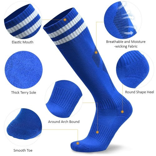 Soccer Socks Skidproof Breathable Footbll Socks Adults Children Sports Knee Socks