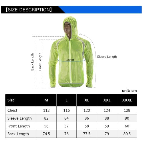 Waterproof Cycling Jacket Rainproof MTB Bike Wind Coat