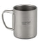 Lixada 220ml Titanium Double Wall Coffee Mug with Foldable Handle