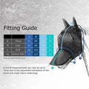 Breathable Mesh Fly Mask with Ears Nose Full Face for Horse/Cob