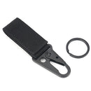 Quick Release Metal Buckle Belt with Waist Pouch Snap Hook Strap for Camping Hiking Fishing