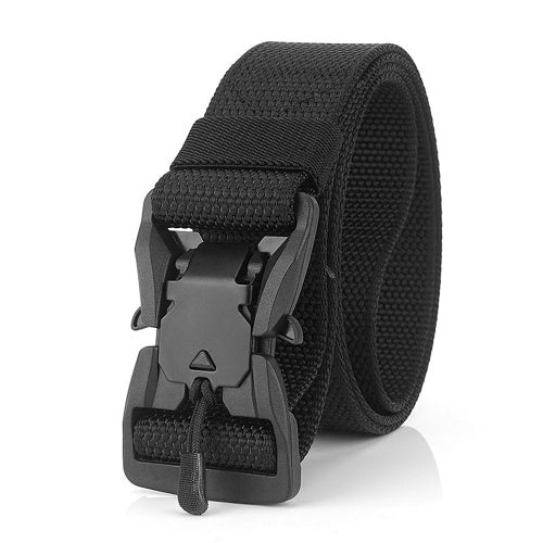 Quick Release Metal Buckle Belt with Waist Pouch Snap Hook Strap for Camping Hiking Fishing