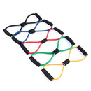 8 Shaped Resistance Bands Exercise Cords Chest Stretch Yoga Training Fitness Elastic Tube Bands