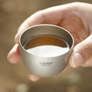 Lixada 50ml Double Wall Titanium Mini Tea Cup