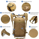 45L Outdoor Backpack Water Resistant Molle Backpack Bag for Outdoor Camping Hiking Traveling