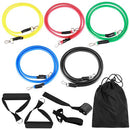 11pcs Resistance Bands Set Workout Fintess Exercise Tube Bands Door Anchor Ankle Straps Cushioned Handles with Carry Bags for Home Gym Travel