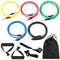 11pcs Resistance Bands Set Workout Fintess Exercise Tube Bands Door Anchor Ankle Straps Cushioned Handles with Carry Bags for Home Gym Travel