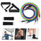 11pcs Resistance Bands Set Workout Fintess Exercise Tube Bands Door Anchor Ankle Straps Cushioned Handles with Carry Bags for Home Gym Travel