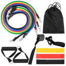 14pcs Resistance Bands Set Workout Fintess Exercise Tube Bands Jump Rope Door Anchor Ankle Straps Cushioned Handles 8-Shaped Resistance Band with Carry Bags for Home Gym Travel