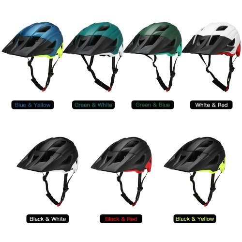 Mountain Bike Helmet with Detachable Visor Detachable Goggles Ultralight Adjustable MTB Cycling Bicycle Helmet Men Women Sports Outdoor Safety Helmet