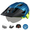 Mountain Bike Helmet with Detachable Visor Detachable Goggles Ultralight Adjustable MTB Cycling Bicycle Helmet Men Women Sports Outdoor Safety Helmet