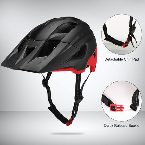 Mountain Bike Helmet with Detachable Visor Detachable Goggles Ultralight Adjustable MTB Cycling Bicycle Helmet Men Women Sports Outdoor Safety Helmet