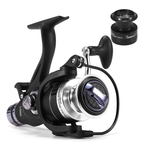 9+1 BB Fishing Reel Dual Brake System Smooth Spinning Reel with Interchangeable Handle Fishing Tackle