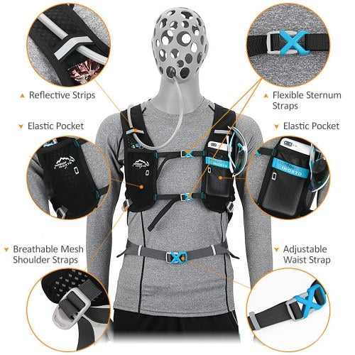 5L Hydration Pack Backpack Super Lightweight Breathable Hydration Vest