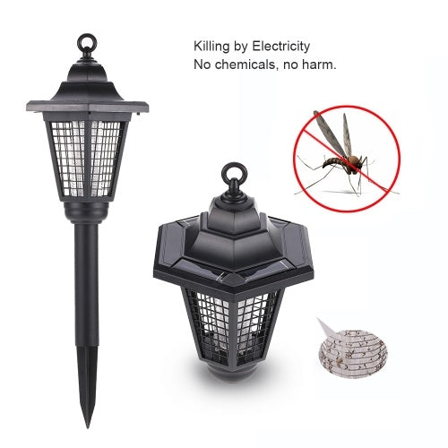 Outdoor Solar Powered Light with 2 Light Modes IP65 Water Resistant Electric Lamp Trapping Lantern