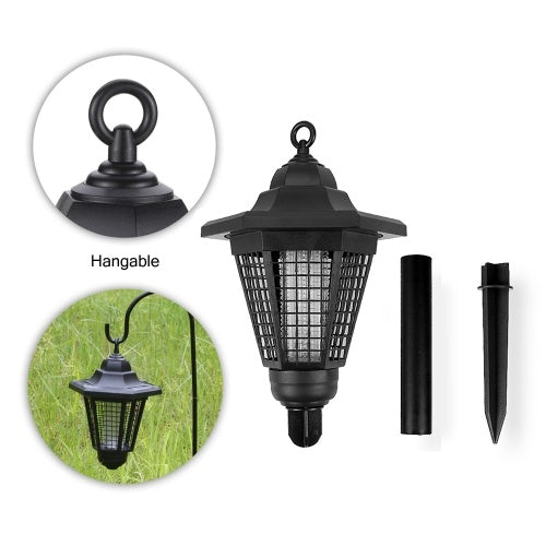 Outdoor Solar Powered Light with 2 Light Modes IP65 Water Resistant Electric Lamp Trapping Lantern