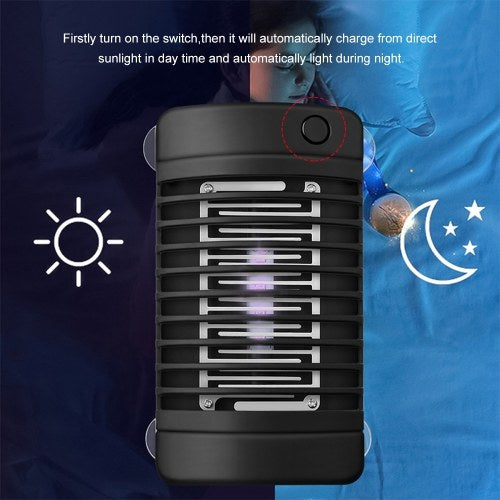 Portable Suction Solar Powered Light Electric Lamp Trapping