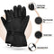 Electric Heated Gloves Three-Gear Thermostat for Skiing Walking Hiking Climbing Driving Cold Weather