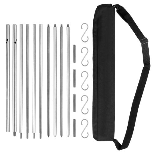 Portable Collapsible Stainless Steel Camping Hanging Rack