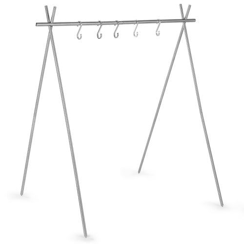 Portable Collapsible Stainless Steel Camping Hanging Rack