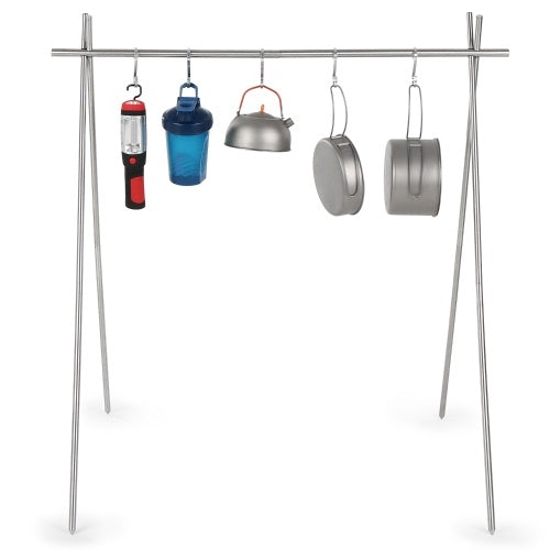 Portable Collapsible Stainless Steel Camping Hanging Rack