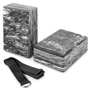 2 Pack Camouflage Yoga Blocks with Yoga Strap