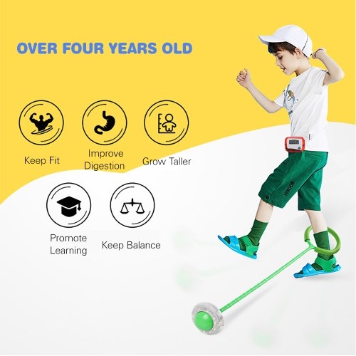 Ankle Flashing Skip Ball Swing Ball Jumping Ball Dancing Ball Toy Ball Sports Ball Exercise Accessory Fitness Equipment for Children and Adult