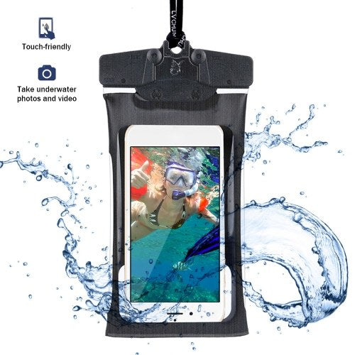 IPX8 Mobile Phone Waterproof Bag Transparent TPU Waterproof Phone Pouch Dry Bag