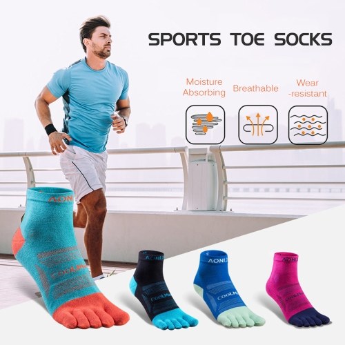 3 Pairs Sports Toe Socks Athletic Five Toe Socks